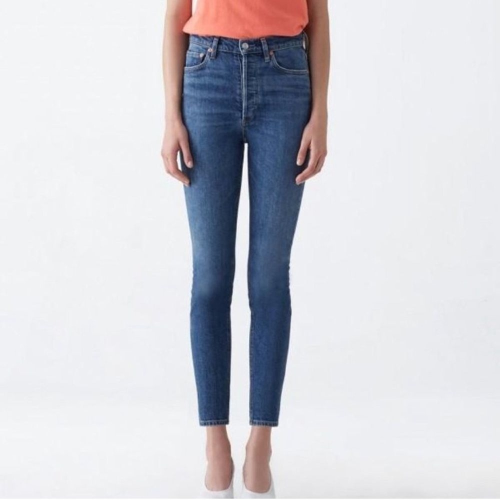 Agolde Sophie High Rise Skinny Jeans Dark Wash Blue A018B-927 Size 28‎ (881)